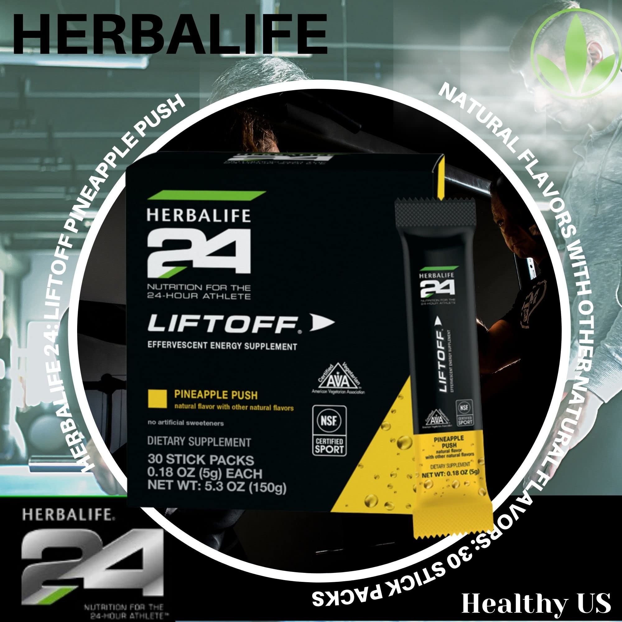 Herbalife24 Liftoff Pineapple Push ingredients include ginseng and caffeine.