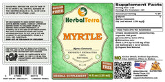 HerbalTerra Myrtle dried leaves for premium glycerite extraction.