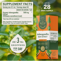 HERBAMAMA Ashwagandha Drops liquid texture close-up showing smooth taste.