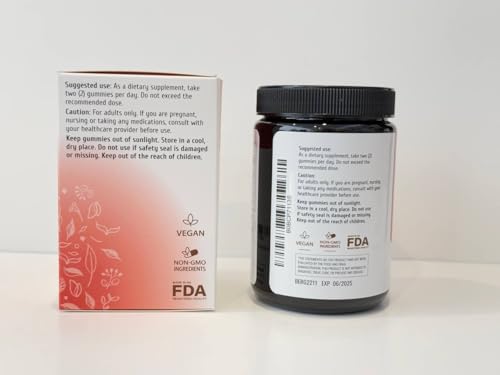 HERBAMAMA Beet Root Gummies strawberry flavor on a bright surface.