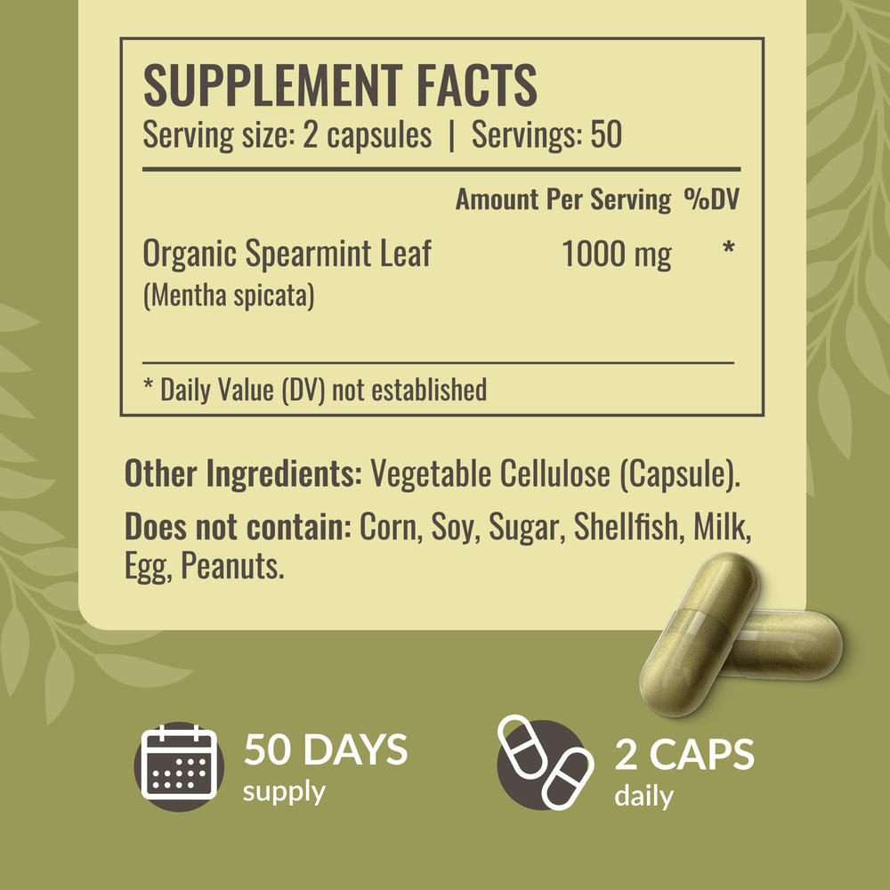 HERBAMAMA bottle front label emphasizes 50-day supply and vegan formula.