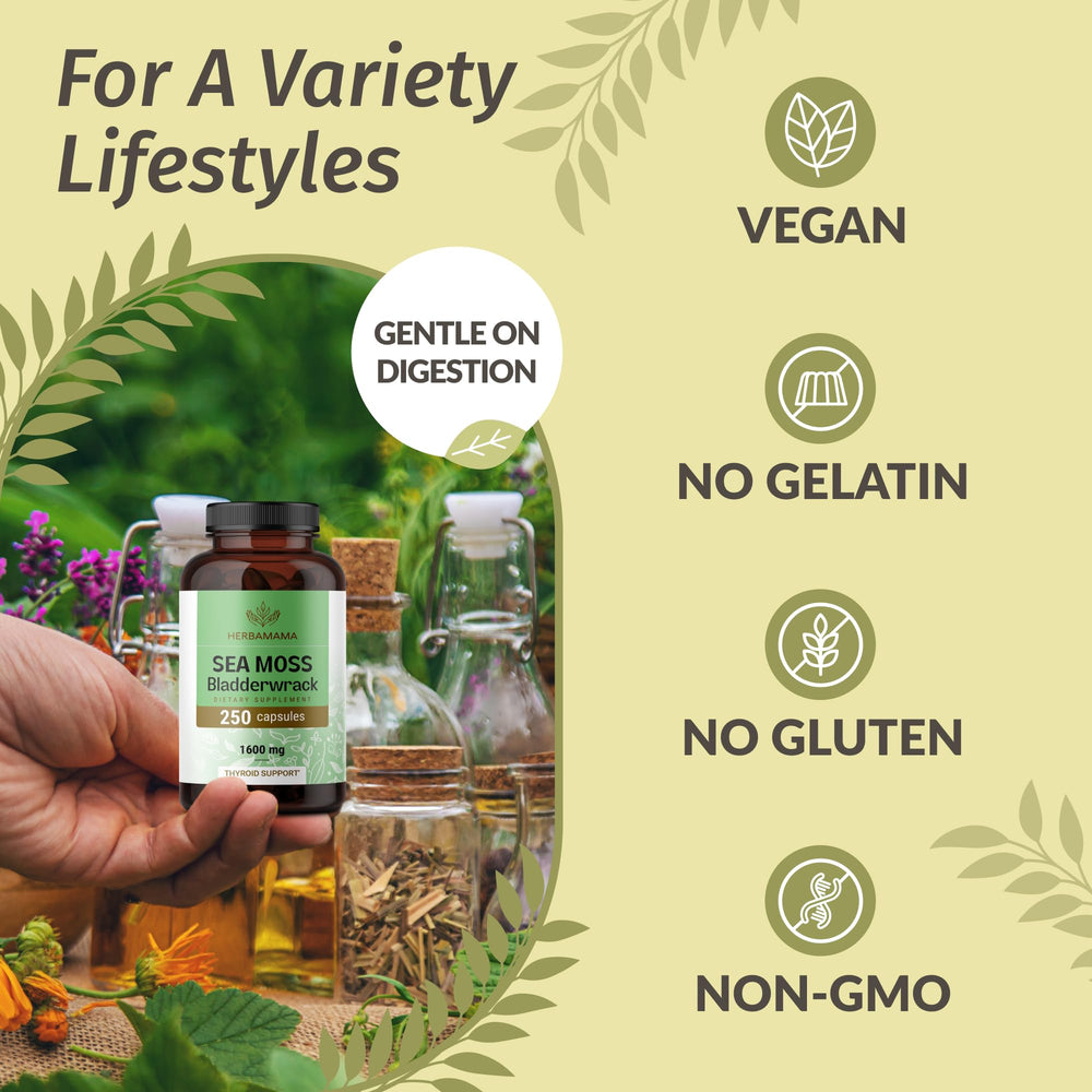 Herbamama bottle label shows non GMO and natural components