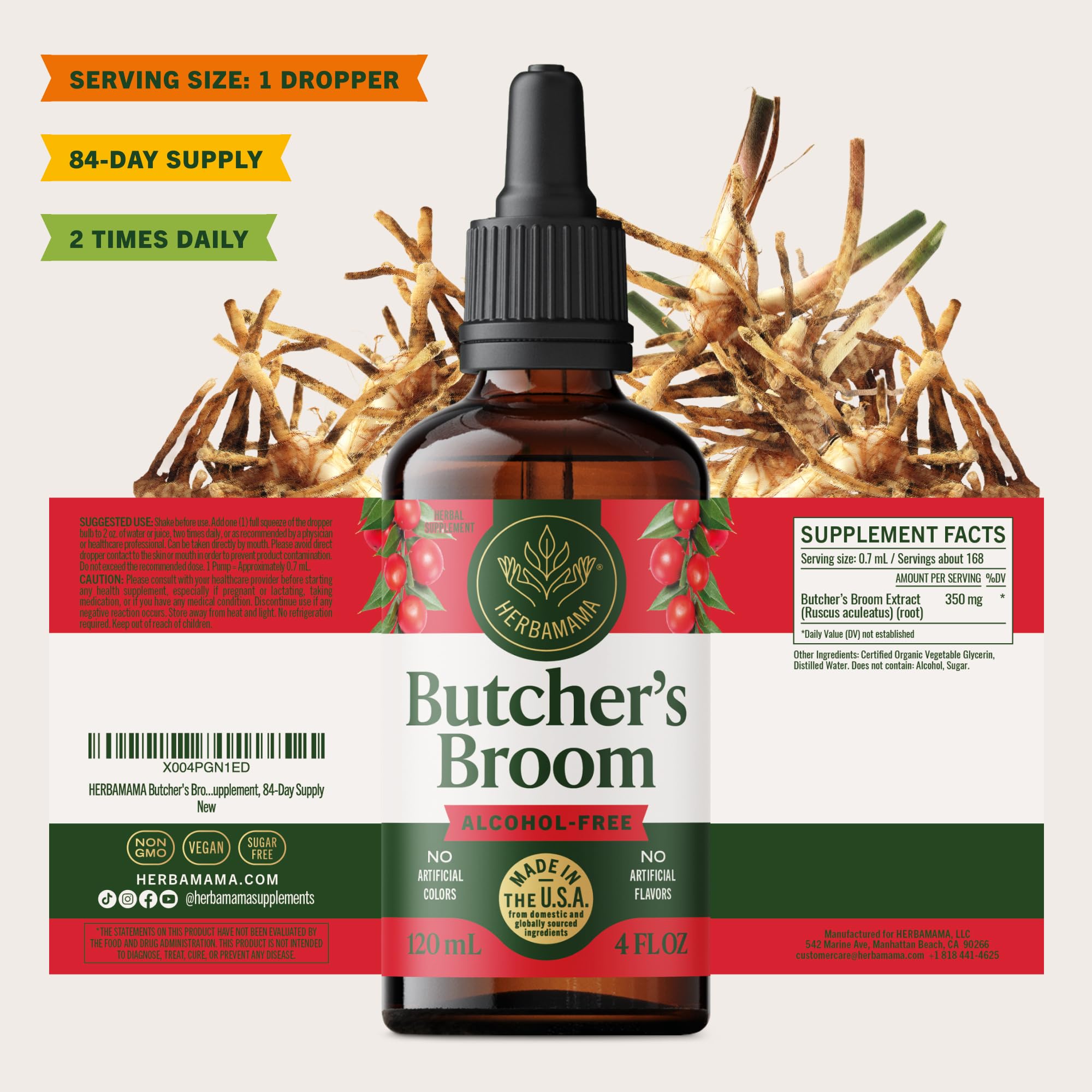 Tincture bottle on kitchen counter ready for daily routine with HERBAMAMA.