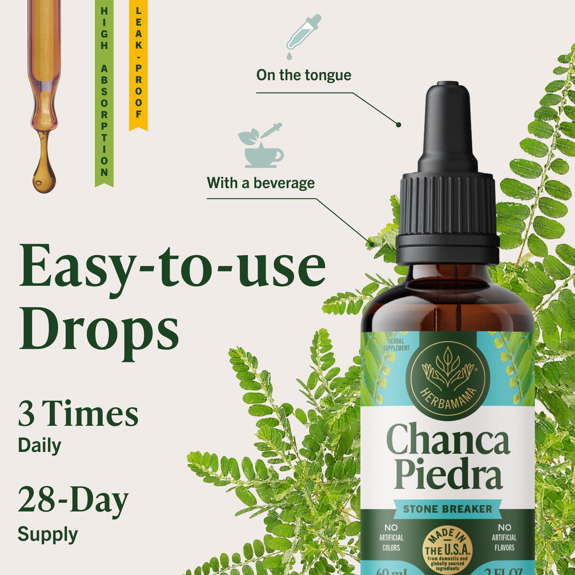 Attention to rapid absorption in HERBAMAMA tincture formula