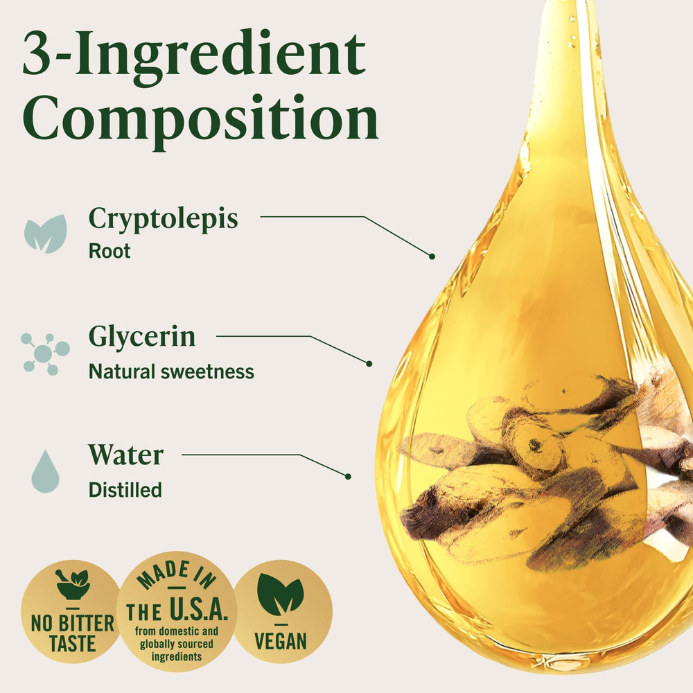Herbamama Cryptolepis tincture liquid drops ready to blend into drinks.