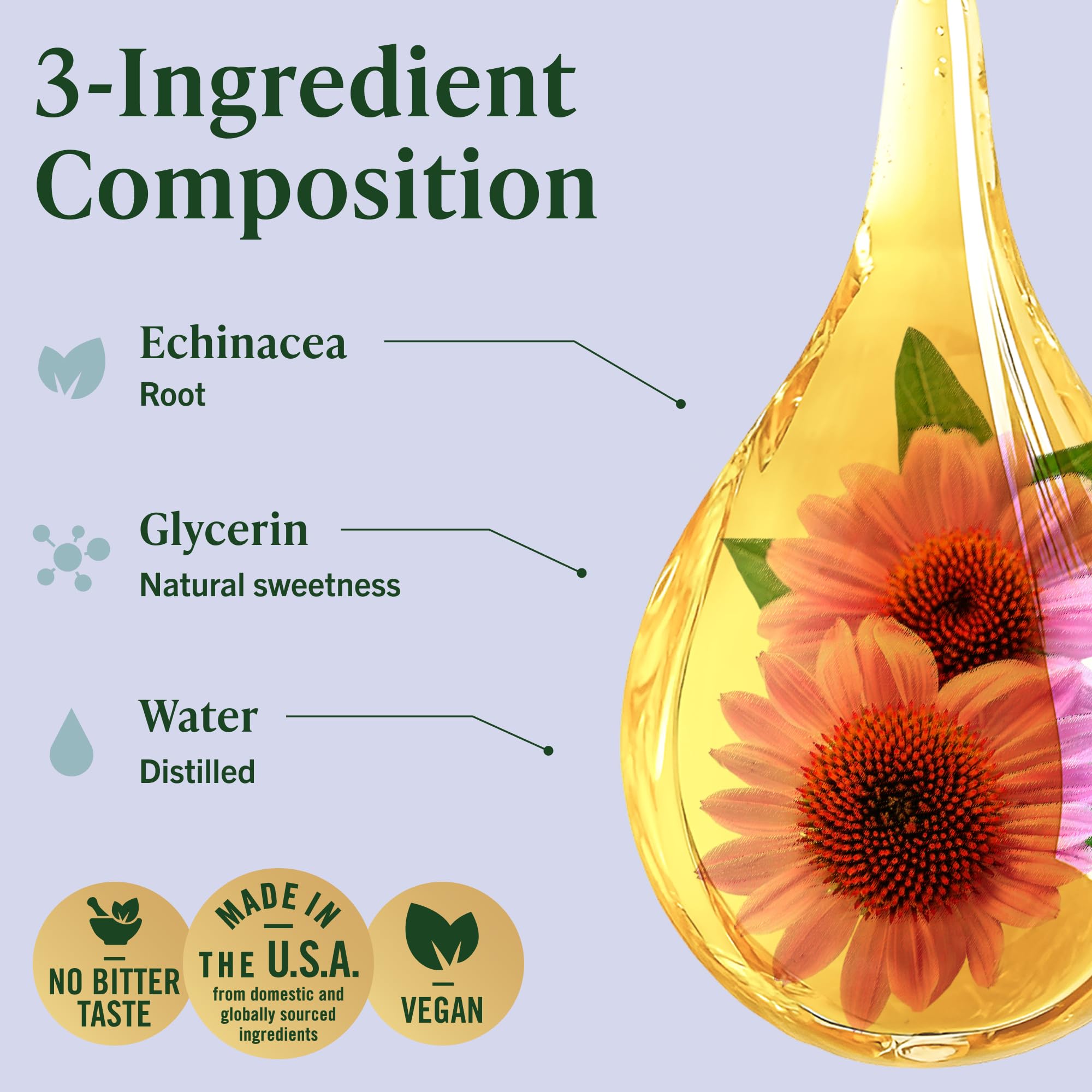 HERBAMAMA Echinacea drops under tongue administration for convenience