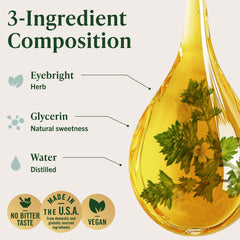 Herbamama Eyebright tincture added to water for quick, smooth dosing.