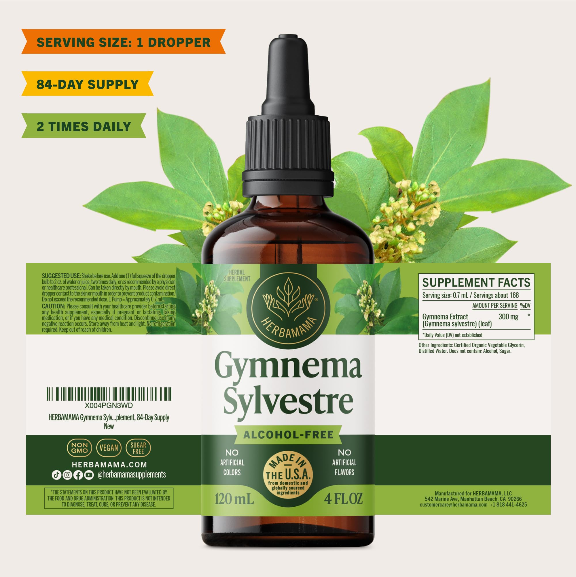 Kitchen setup with Herbamama Gymnema Drops ready for daily ritual.
