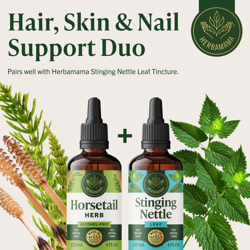 HERBAMAMA Horsetail glycerin ingredient highlights pleasant taste without bitterness