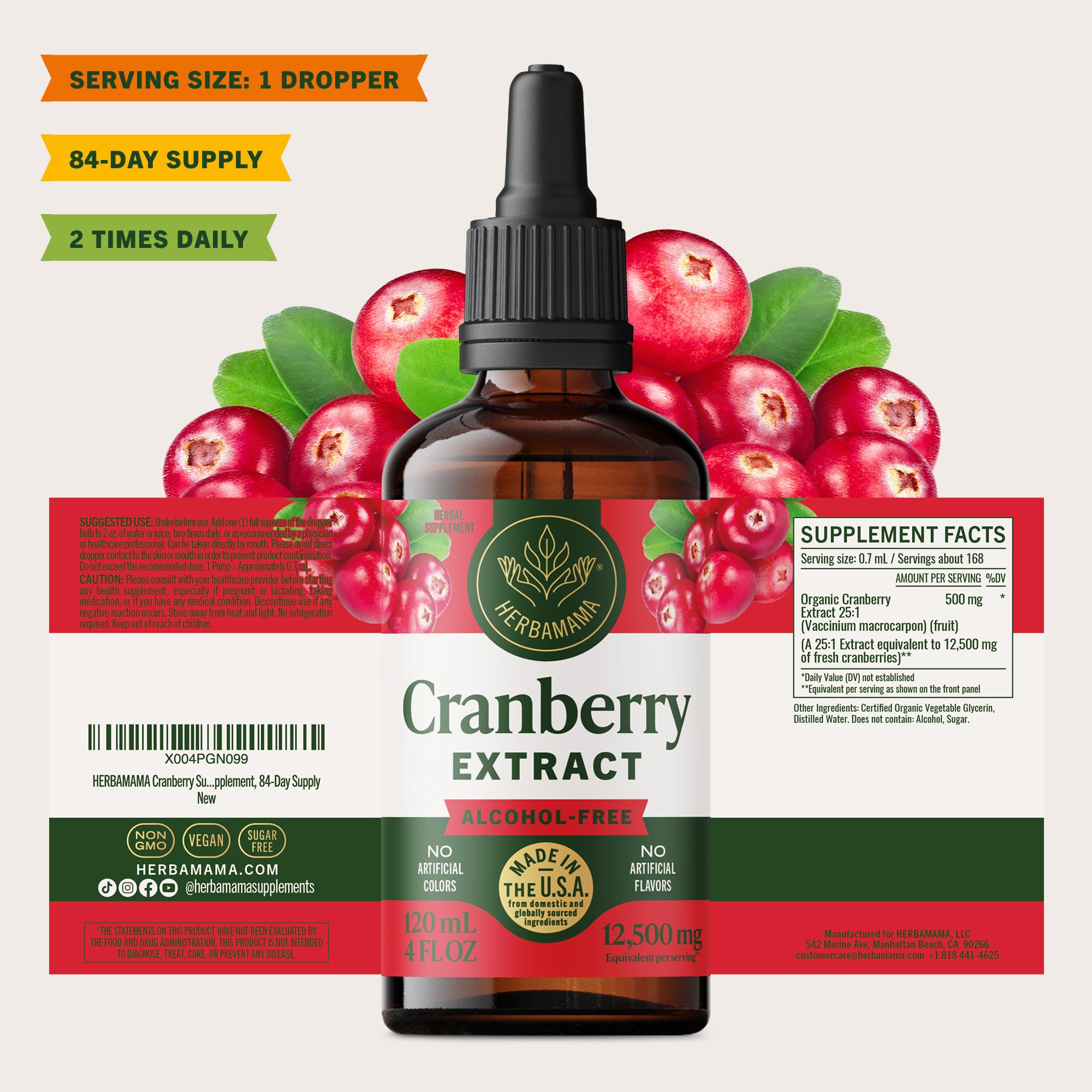 Herbamama tincture on a kitchen counter ready for morning routine.