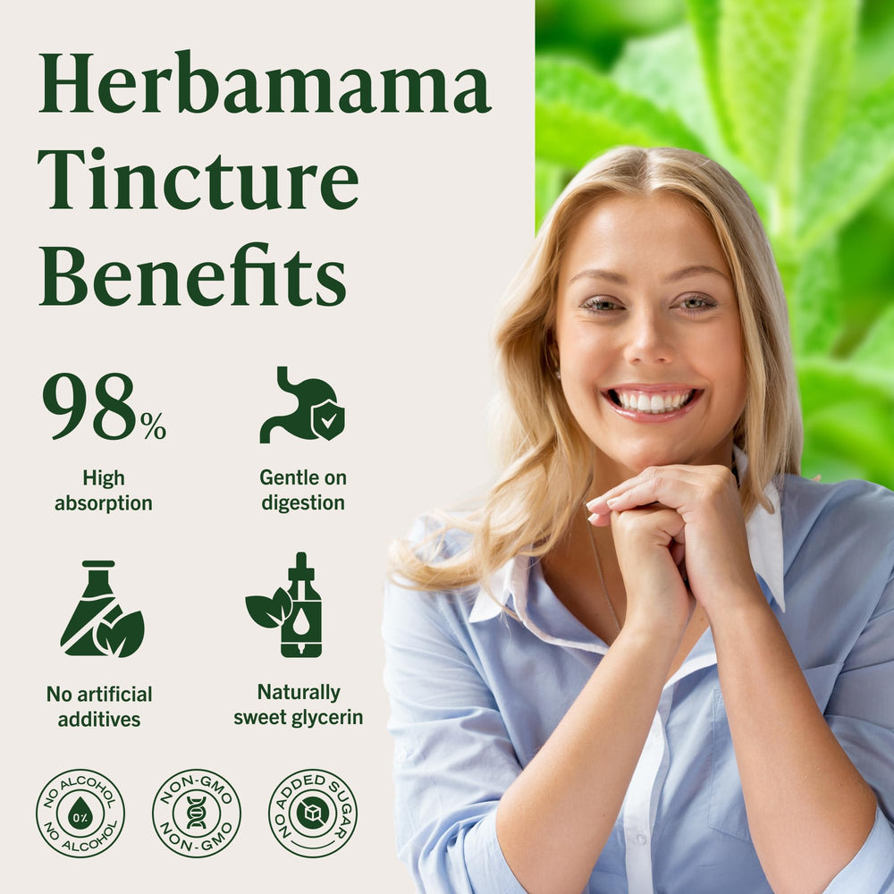HERBAMAMA glycerin based formula emphasizes alcohol free vegan composition