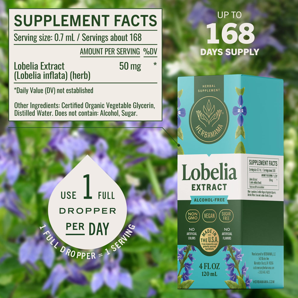 Lobelia tincture being added to water for a daily detox routine.