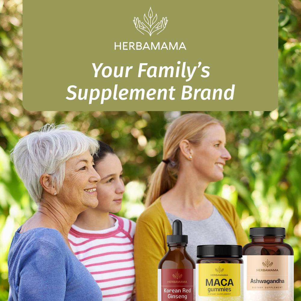 HERBAMAMA Maca Root Gummies daily-use bites fit breakfast or post-workout moments.