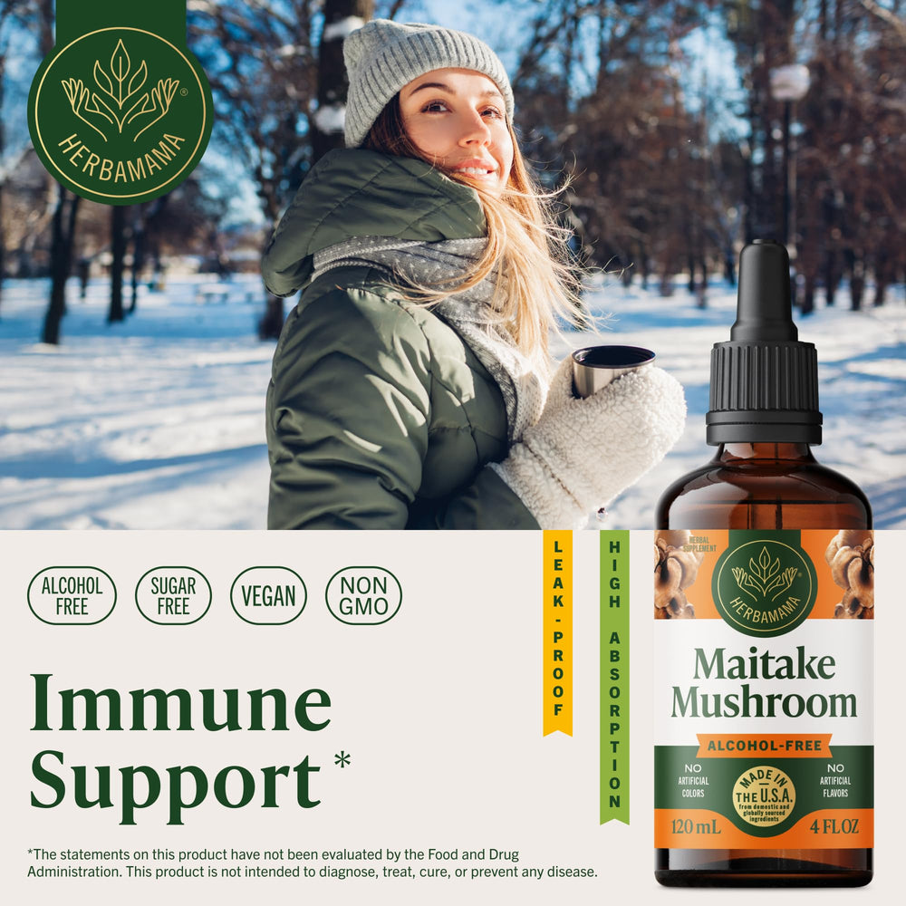 HERBAMAMA Maitake tincture dropper for easy dosing