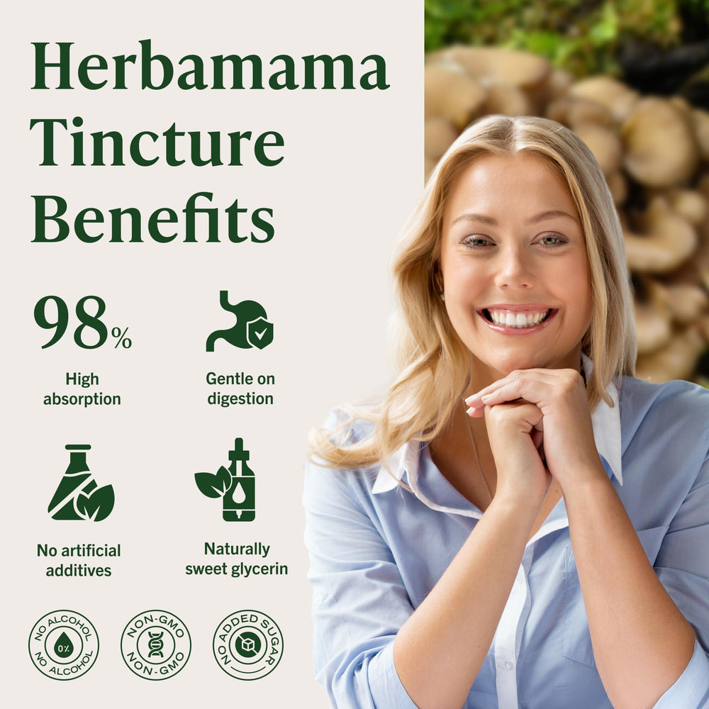 Apply under tongue with HERBAMAMA Maitake tincture