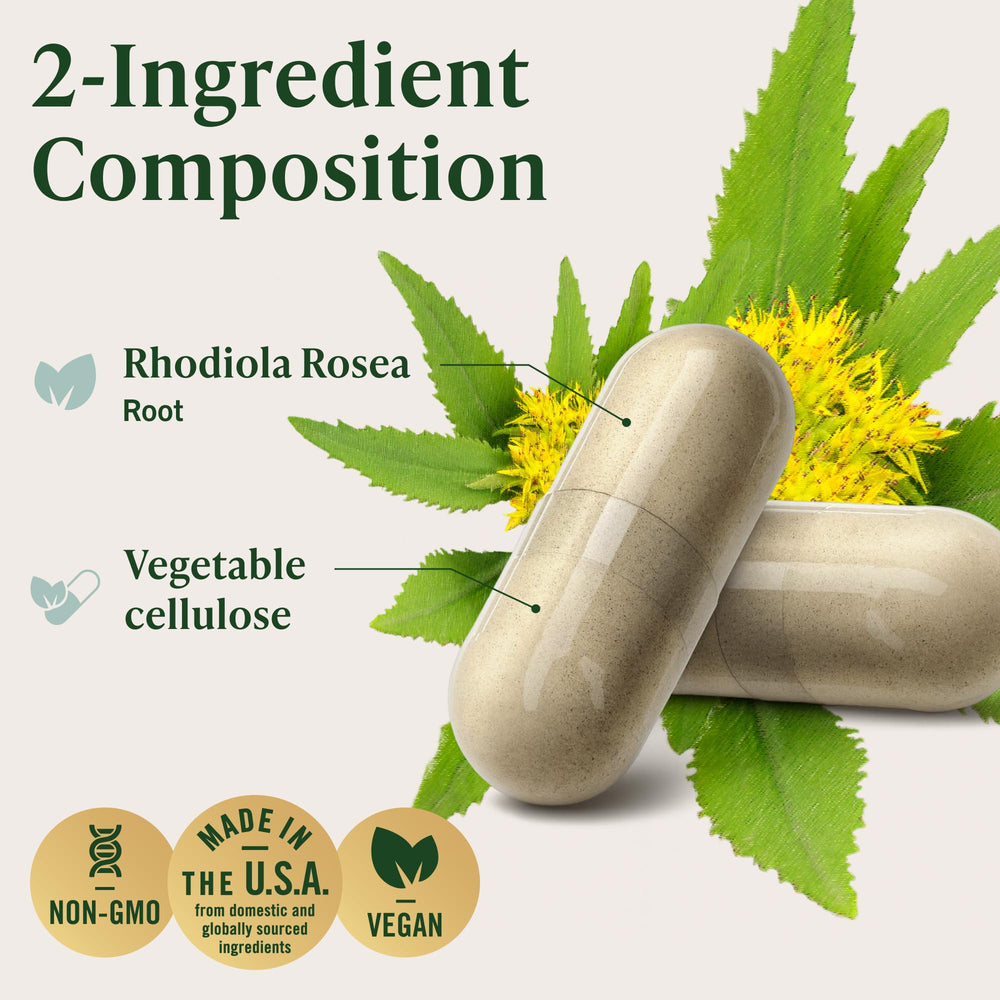 HERBAMAMA Rhodiola capsules pour demonstrating easy daily intake