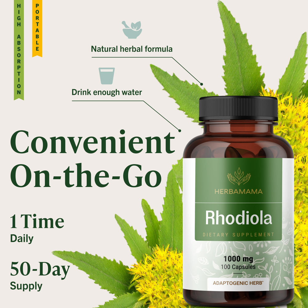 HERBAMAMA Rhodiola packaging inside shows recyclable design