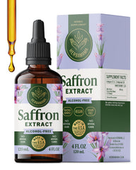 Herbamama saffron tincture bottle for mood support and daily wellness