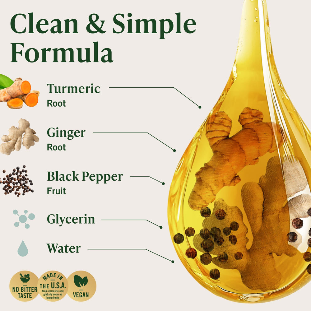 Herbamama Turmeric Ginger Drops label highlights clean ingredients.