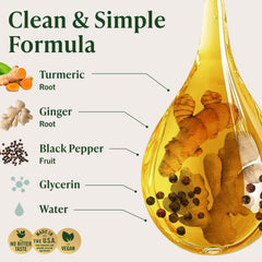 Herbamama Turmeric Ginger Drops label highlights clean ingredients.
