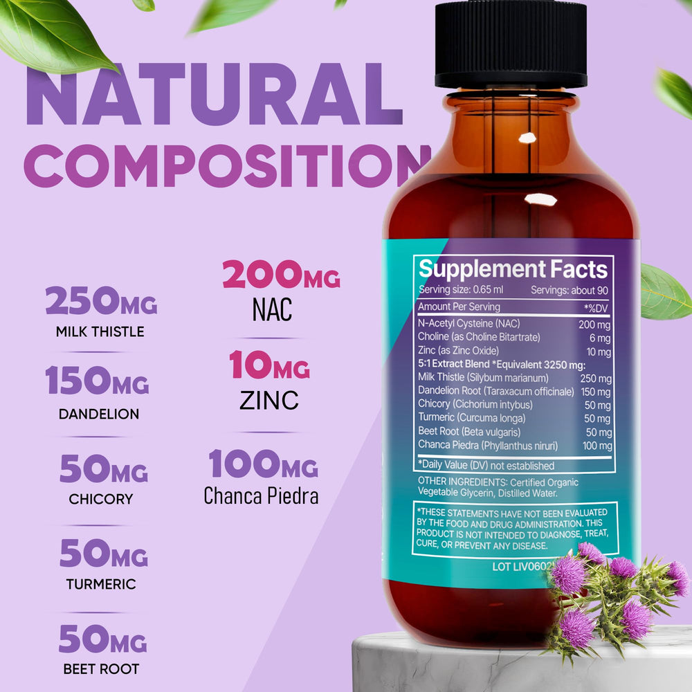 Herbana Liver Support drops being poured, convenient daily use.