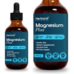 Herbana Magnesium Complex Plus bottle, 4 oz, for daily stress support.