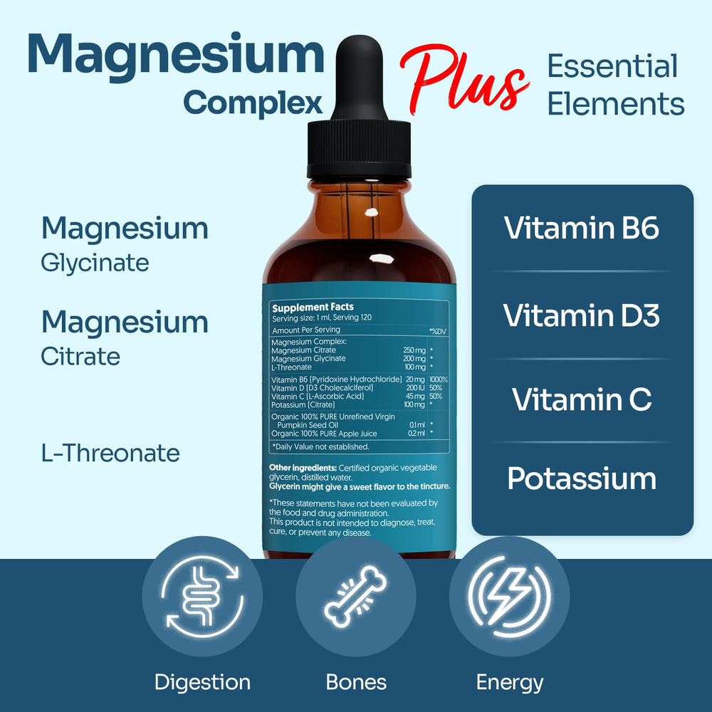 Herbana Magnesium Complex Plus tincture poured into glass for daily ritual.