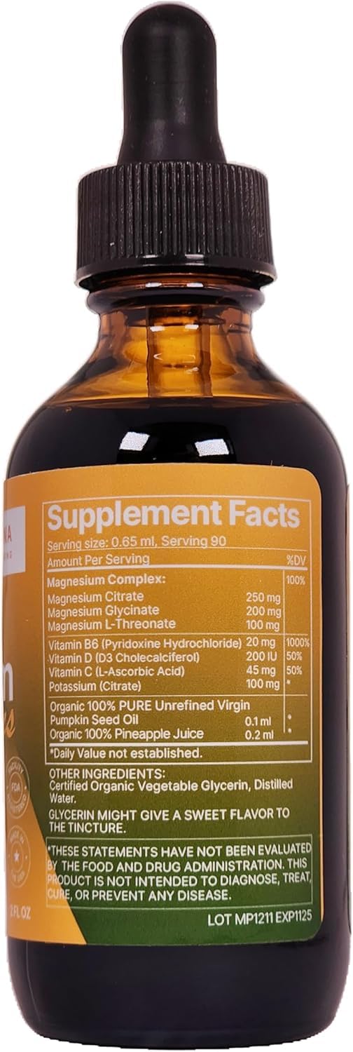 Herbana Magnesium Drops amber bottle protects potency and freshness.
