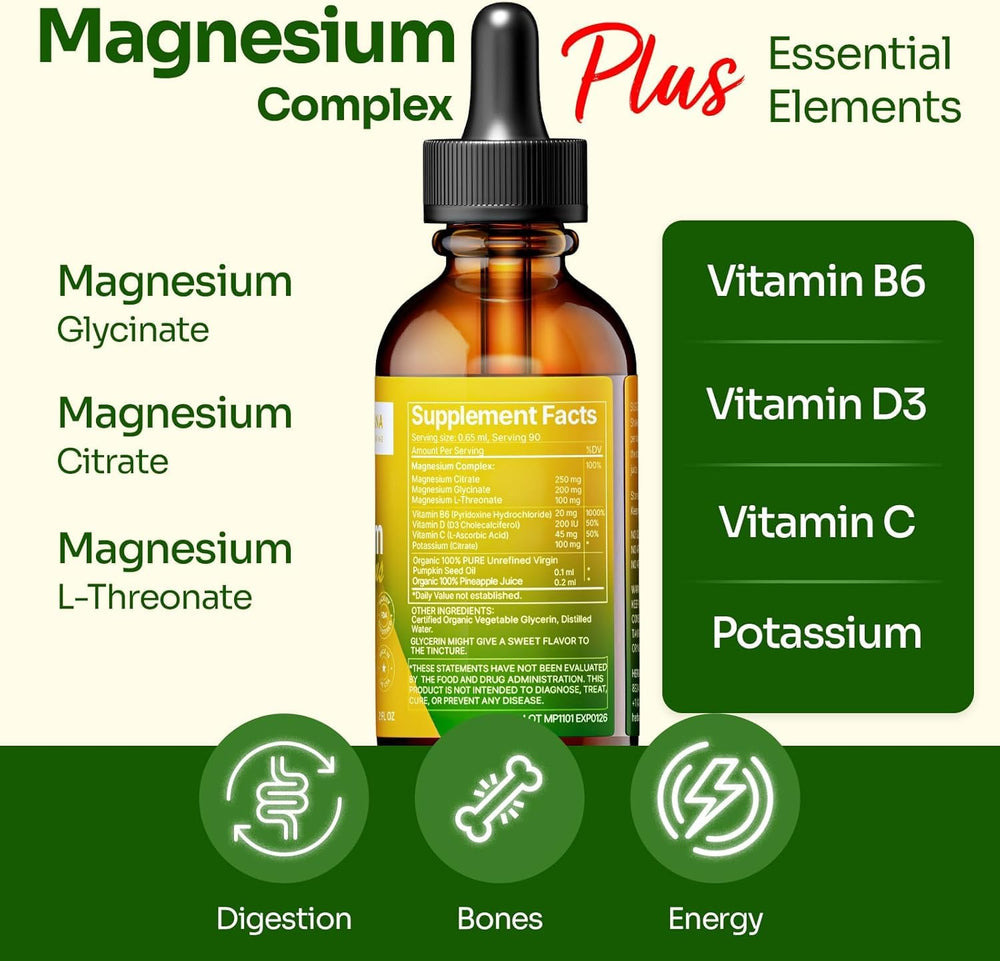 Herbana Magnesium Drops with a dropper supports kid-friendly dosing.