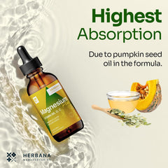 Herbana Magnesium Drops mixed with water or juice for quick serving.