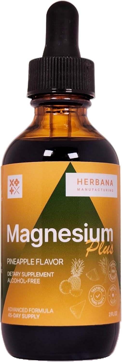 Herbana Magnesium Drops with pumpkin seed oil aids absorption.