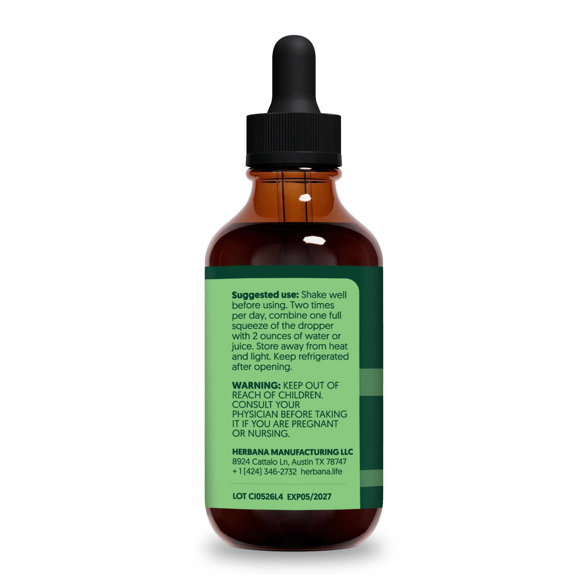 HERBANA made-in-usa seal signals quality with US-sourced ingredients.