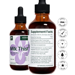 Herbana Milk Thistle dropper dispensing drops for easy mixing in water