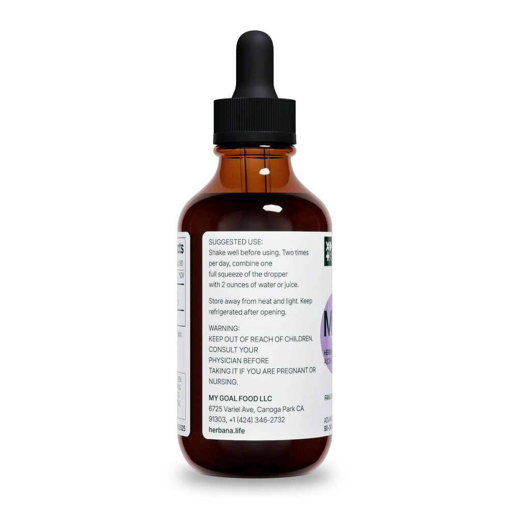 Herbana Milk Thistle drops poured into a glass for daily use