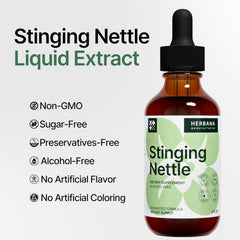 Herbana nettle liquid pour into glass for easy dosing