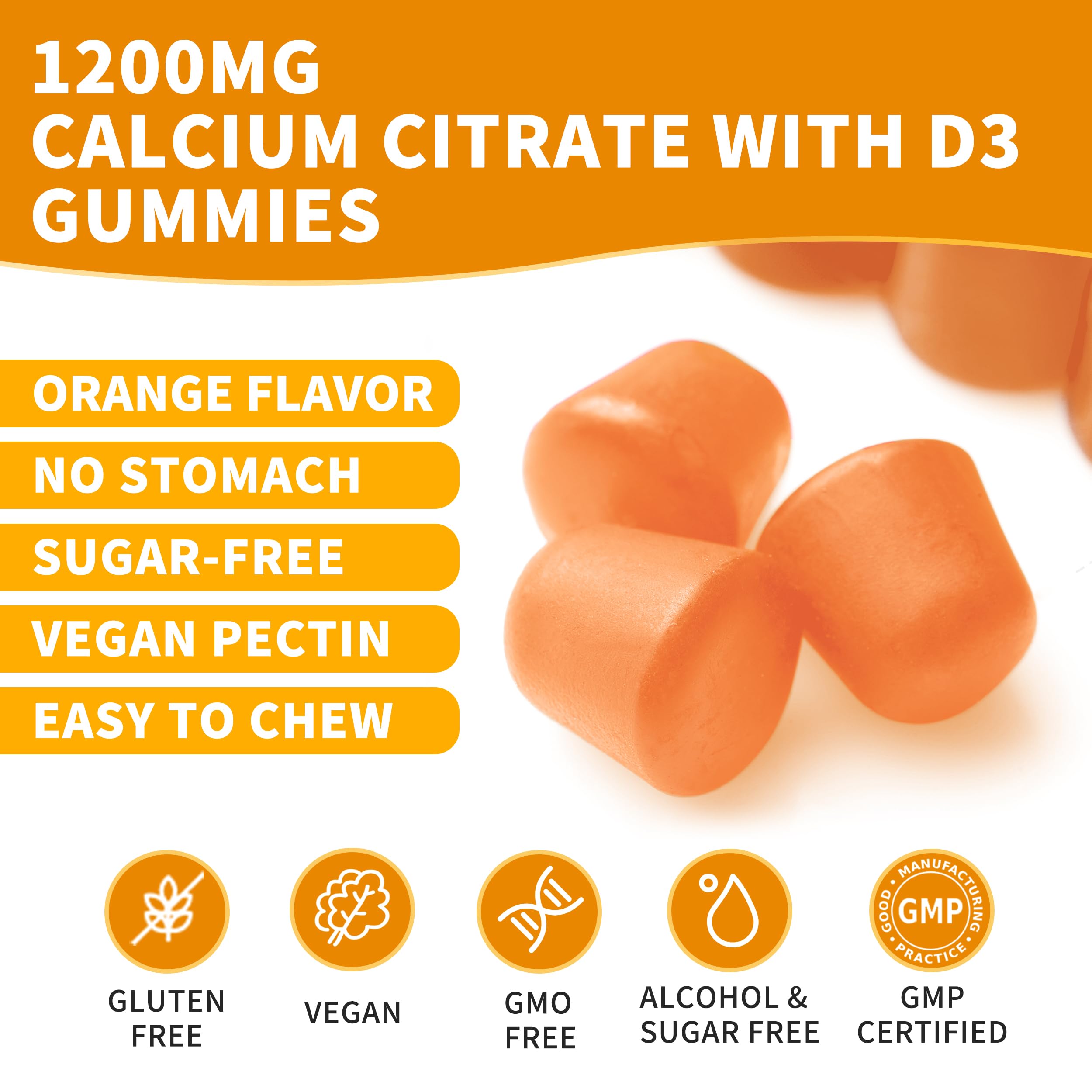 Herbance calcium citrate gummies are gluten-free and suitable for allergen-conscious diets.