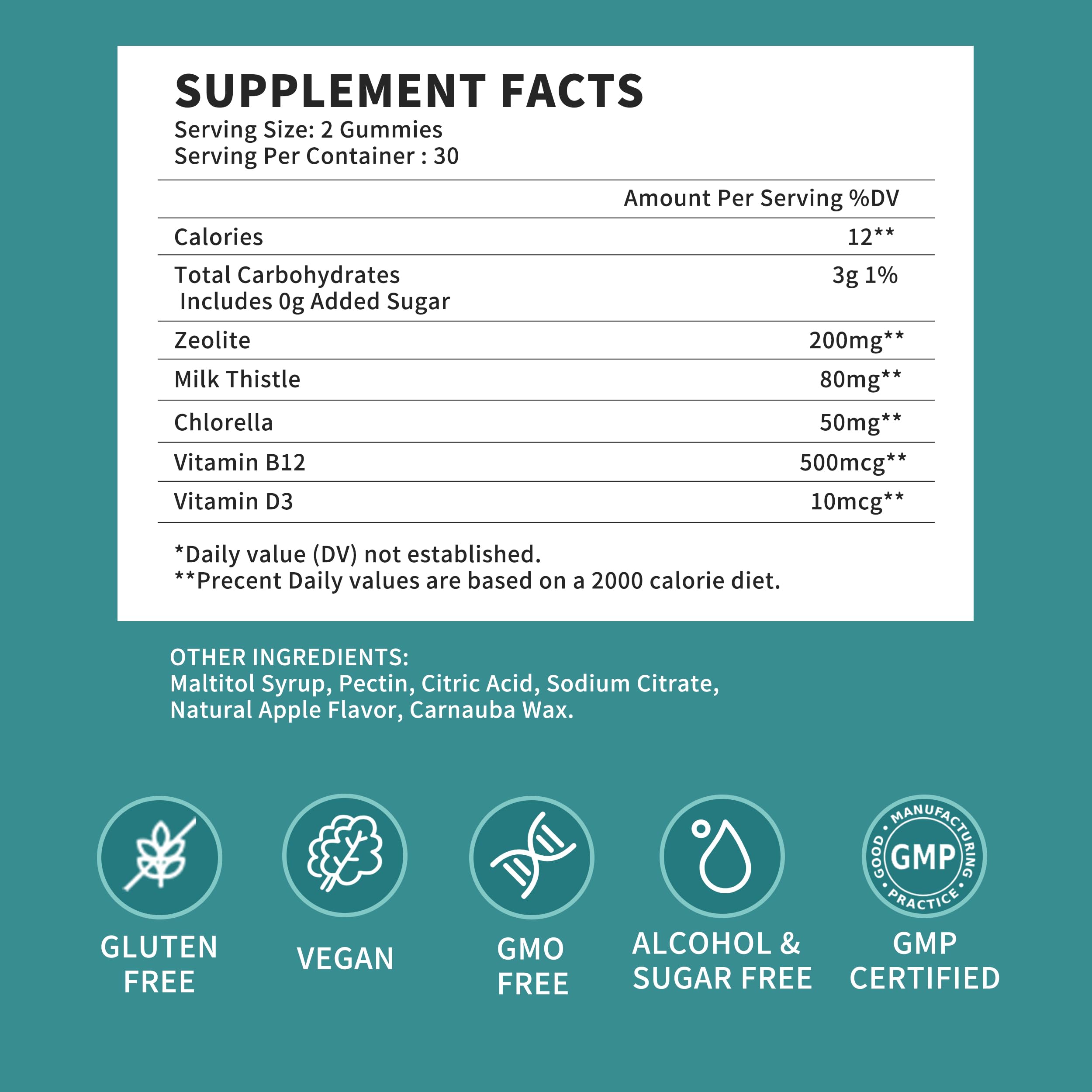 Bottle label notes vitamin B12 and D3 for energy and immune support.