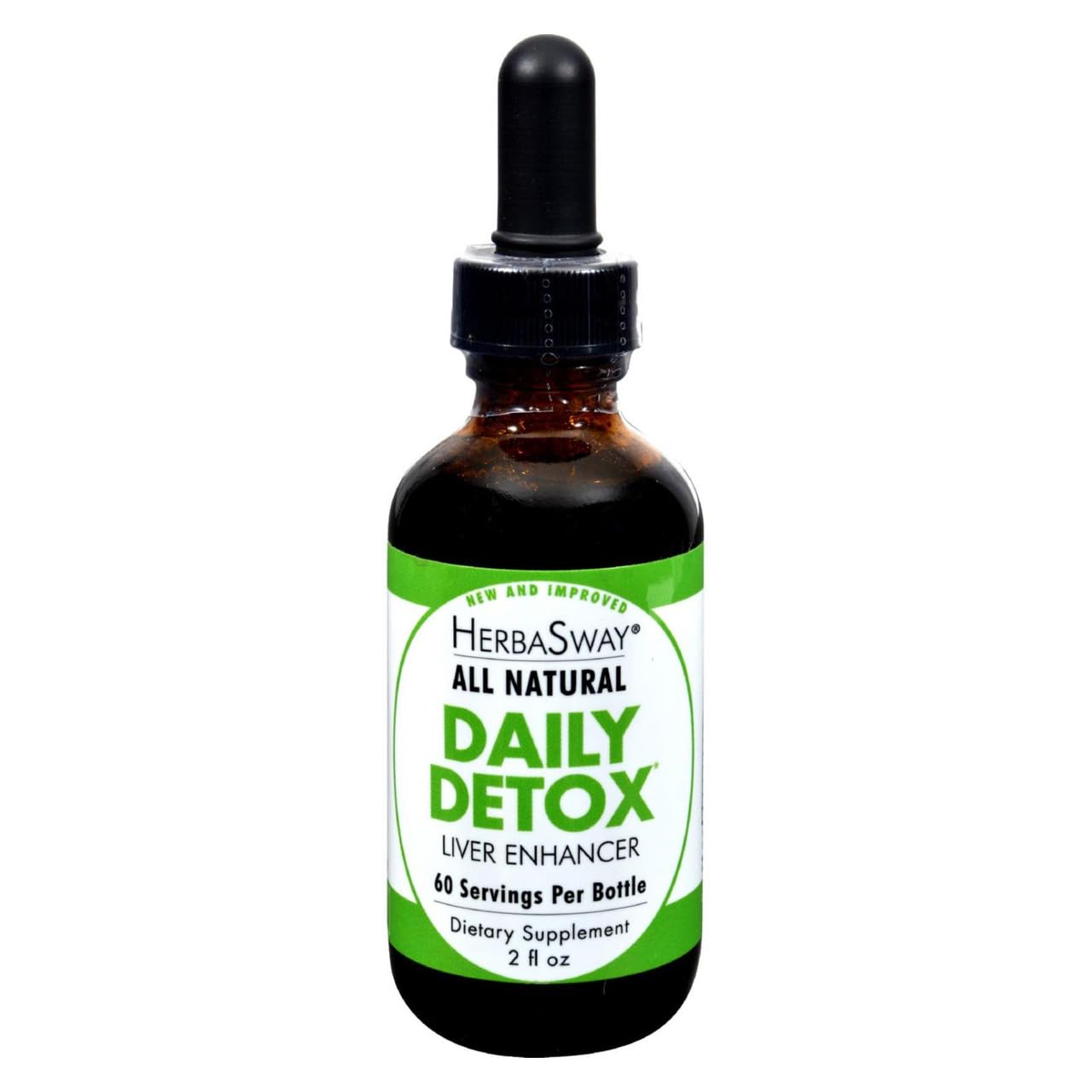 HerbaSway Daily Detox bottle pour, ideal for a morning refresh and immune support.