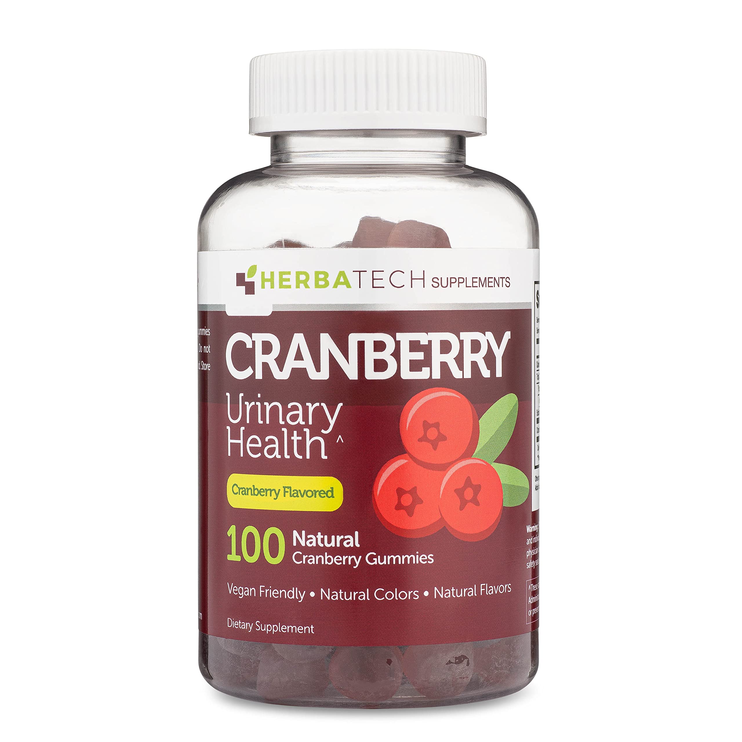 Herbatech Cranberry Gummies displayed for kids and adults, ready for daily routine use.