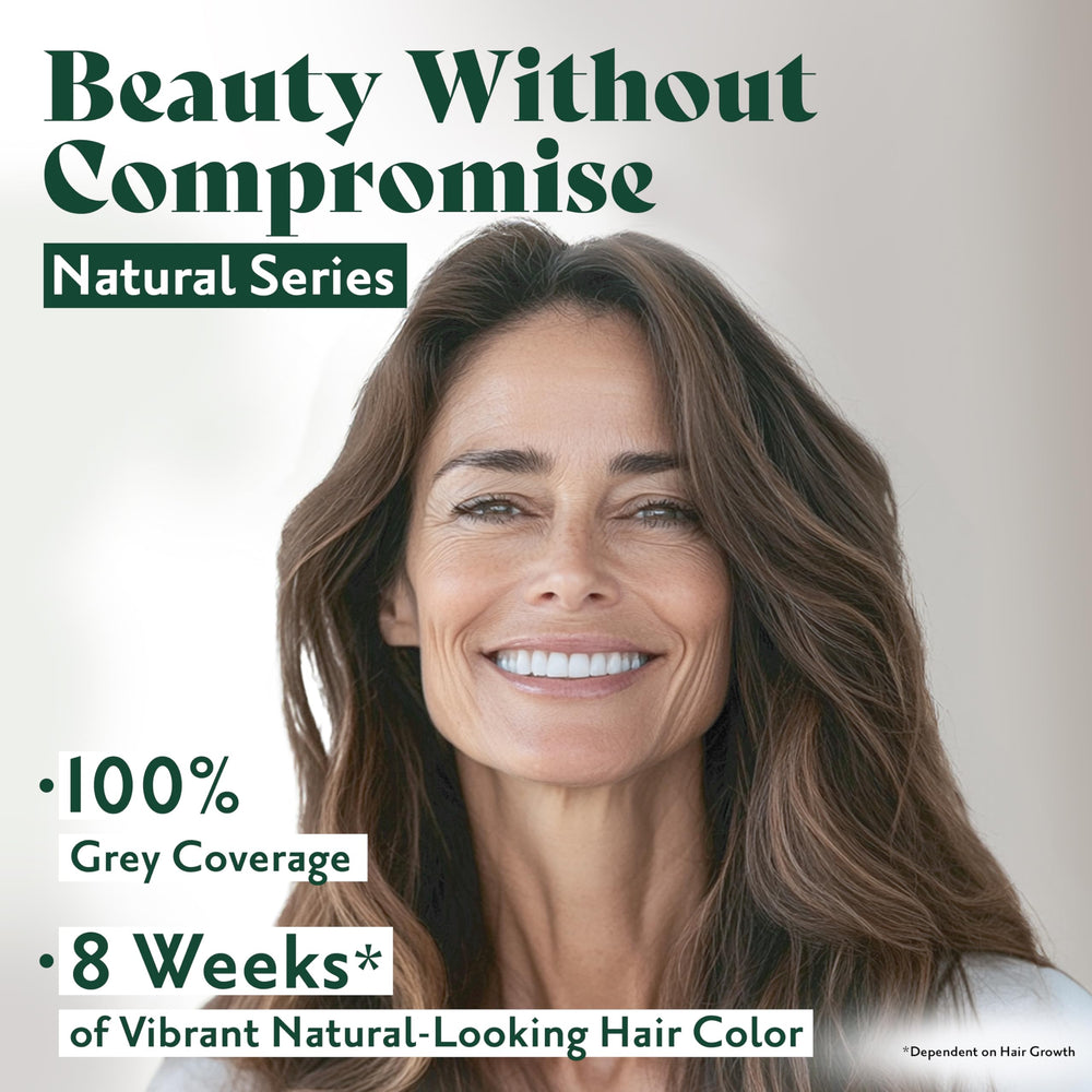 Herbatint organic herbal extracts illustration highlights gentle color formulation.
