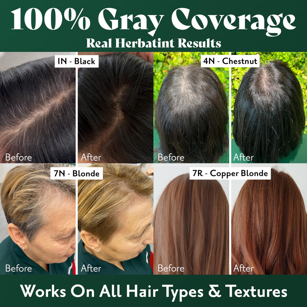Herbatint royal cream conditioner sample included for post-color care.