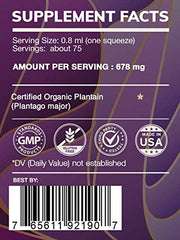 HerbEra Earth's Love label close-up—premium plantain extract for daily use.