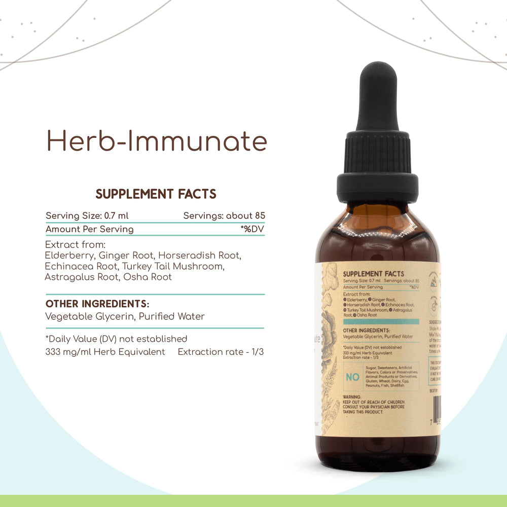 HerbEra Immunate dropper dispense enables precise, convenient dosing.