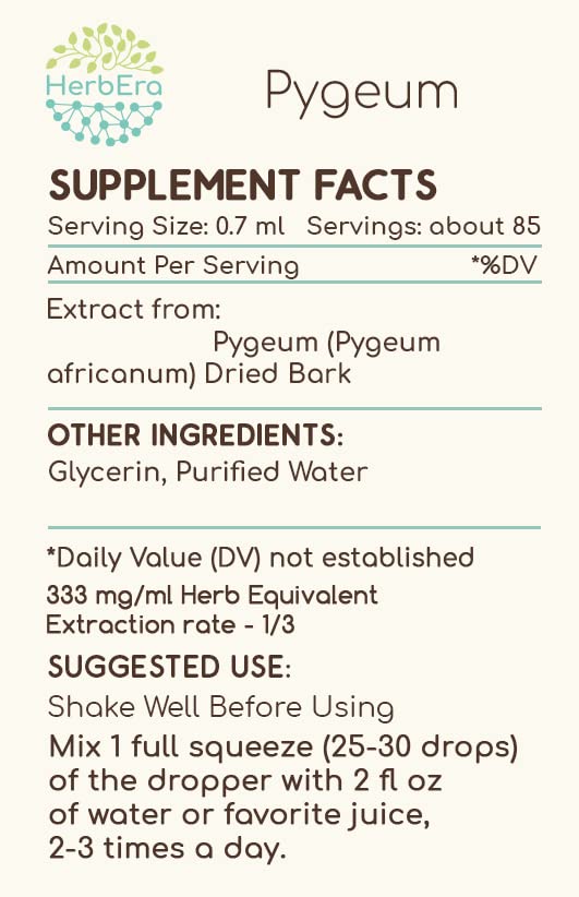 Herbera Pygeum dropper-dispense view for accurate servings.