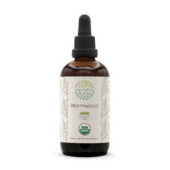 HerbEra Wormwood B120 bottle close-up highlighting organic tincture purity.