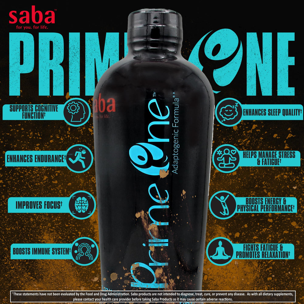 HerbFuse Saba Prime One - Premium Herbal Adaptogens - 60-Serving Liqui ...