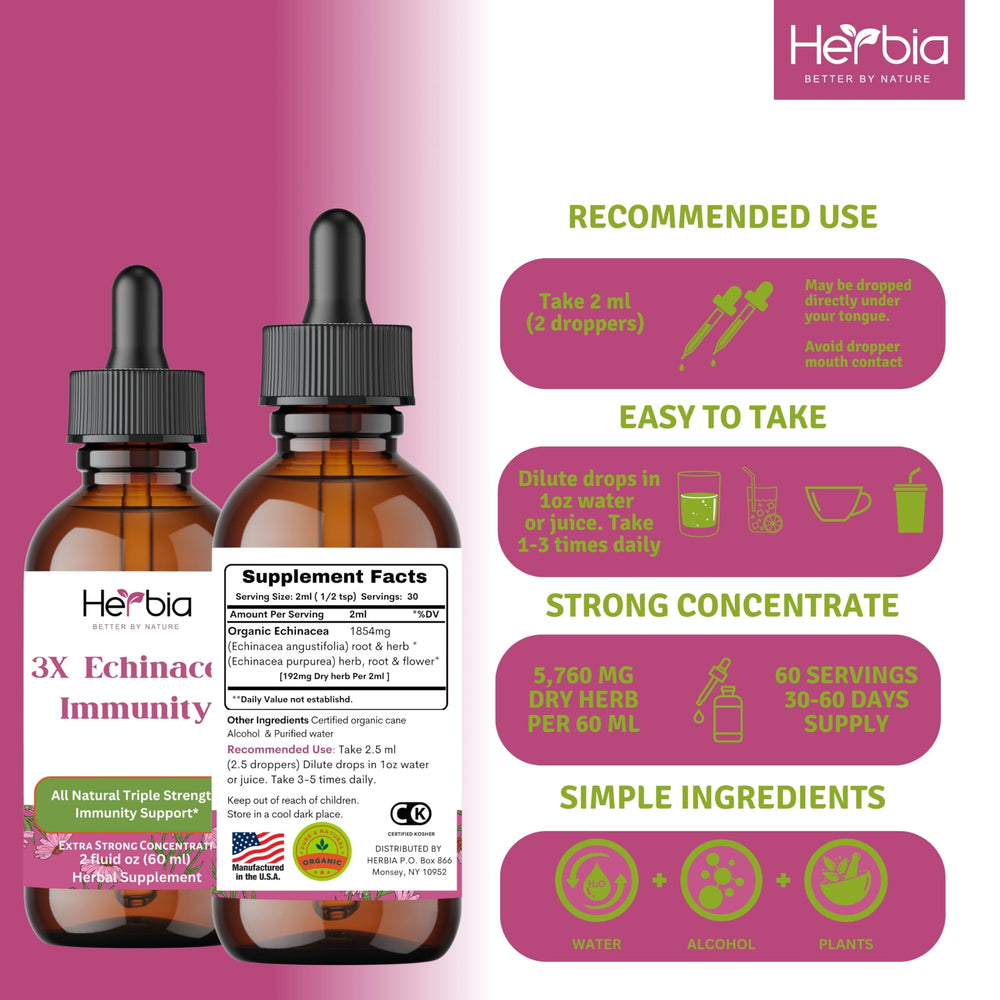 HERBIA liquid alcohol extract drops ready to use.