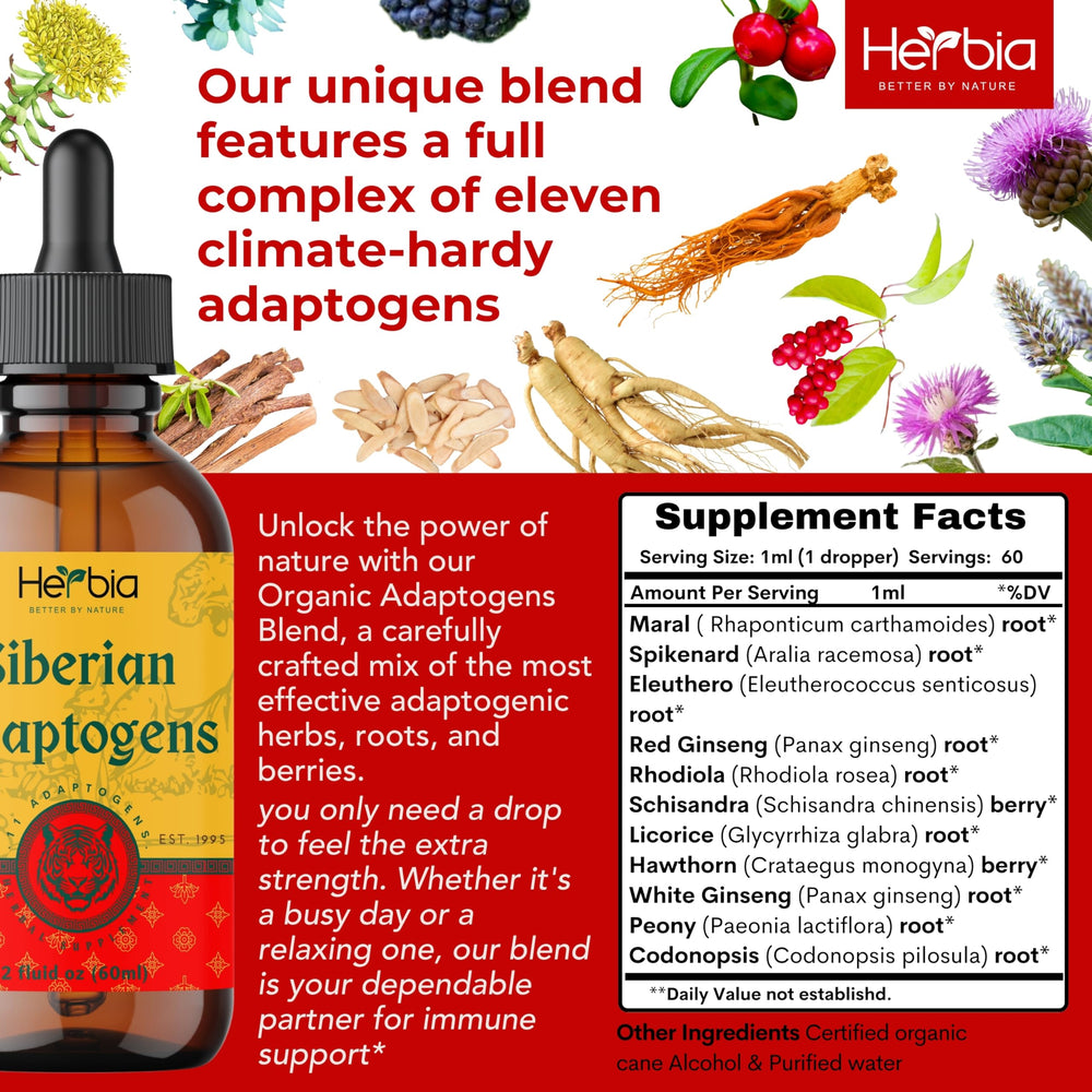 HERBIA label closeup emphasizes organic sourcing and Kosher certification
