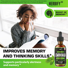 HERBIFY Lemon Balm leaves close-up highlights fresh Melissa Officinalis