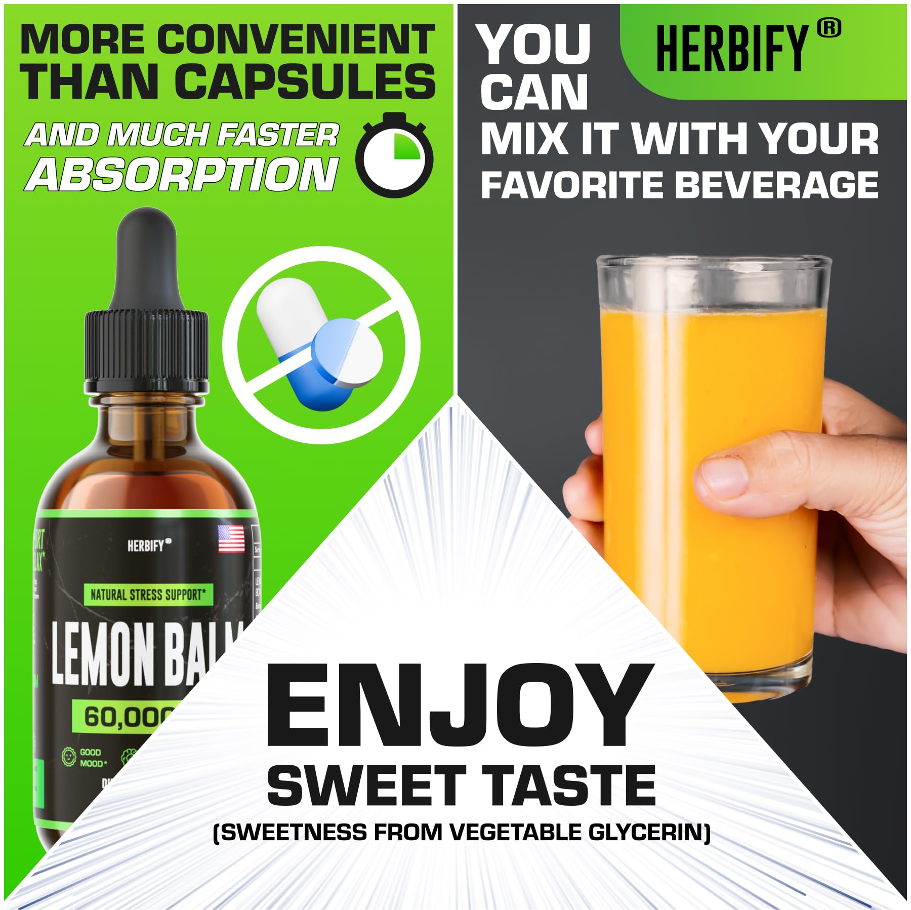 HERBIFY bottle on table signals convenient daily use